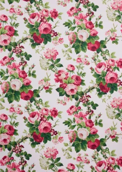 Nancy Floral Wallpaper in Rose