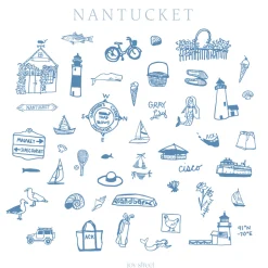 Nantucket Two Piece Kids Pajamas in Nantucket Nantucket Sky Blue