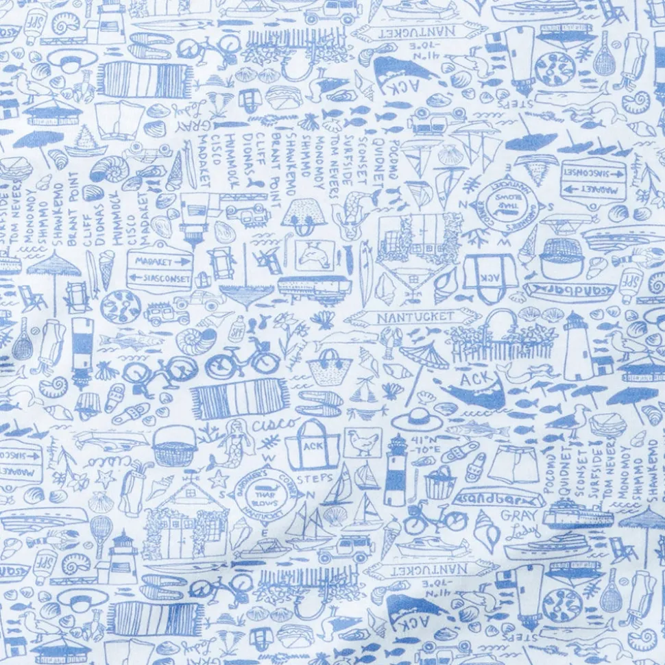 Nantucket Zip Baby Onesie in Sky Blue