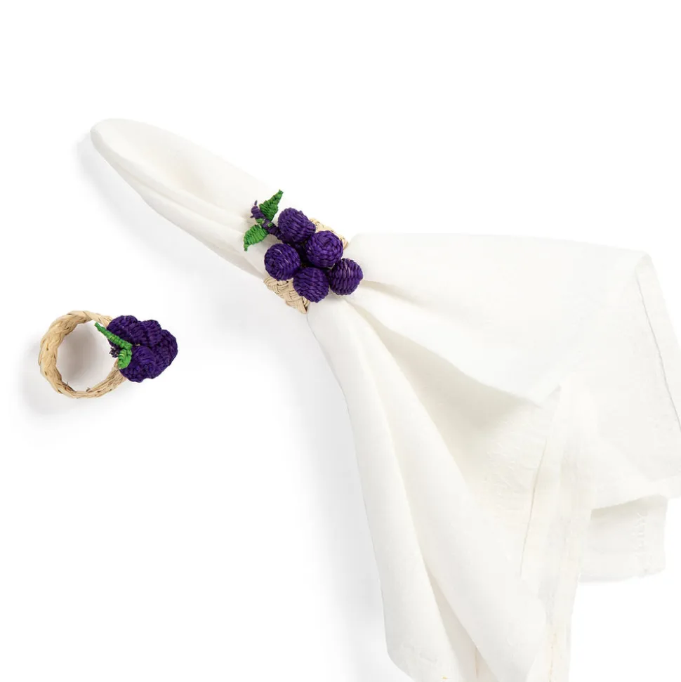 Napkin Rings Grape, Set Of 4