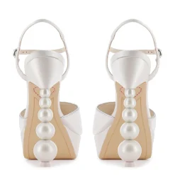 Natalia Perla Sandal in Ivory & Pearl