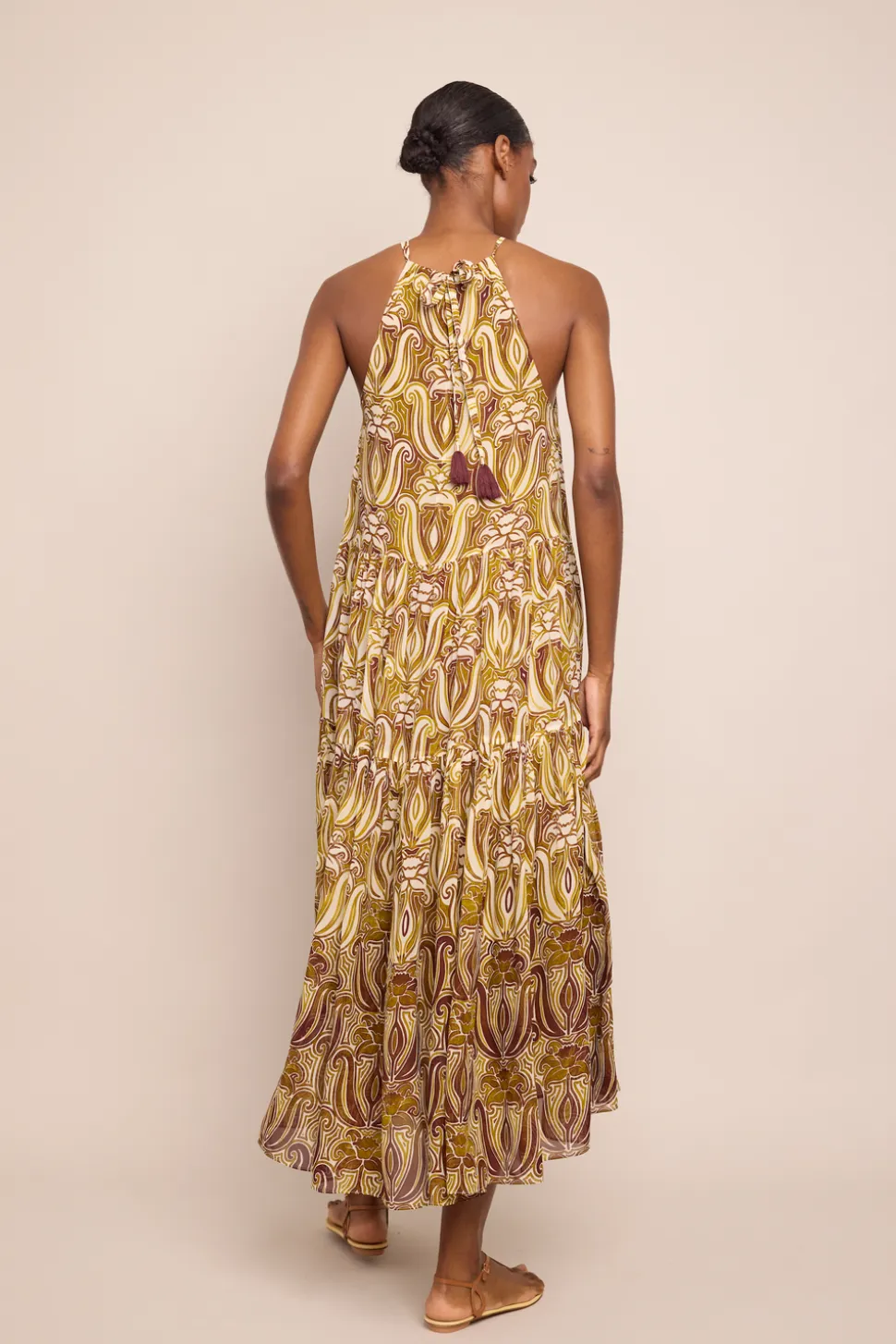 Natasha Dress in Daffodils Plum
