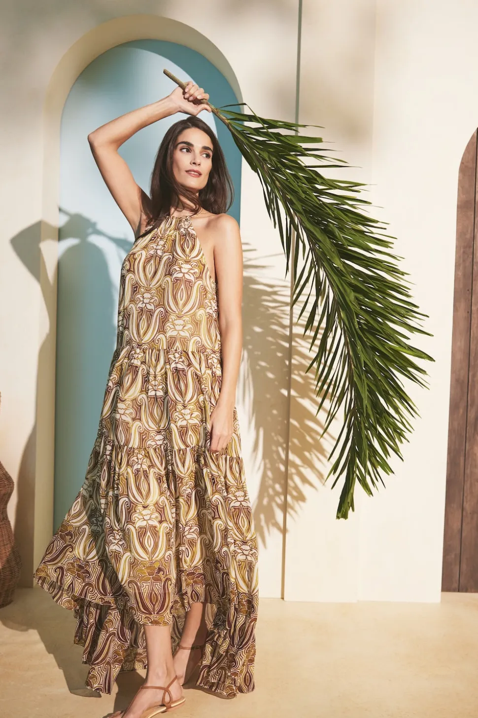 Natasha Dress in Daffodils Plum