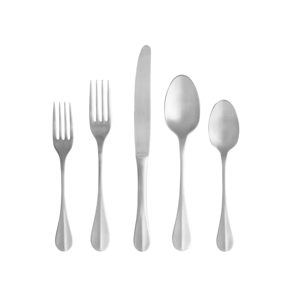 Nau Collection Flatware in Brushed, Set of 5