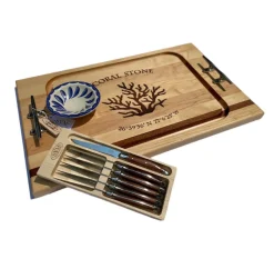 Nautical Cleat Handle Steak Boards