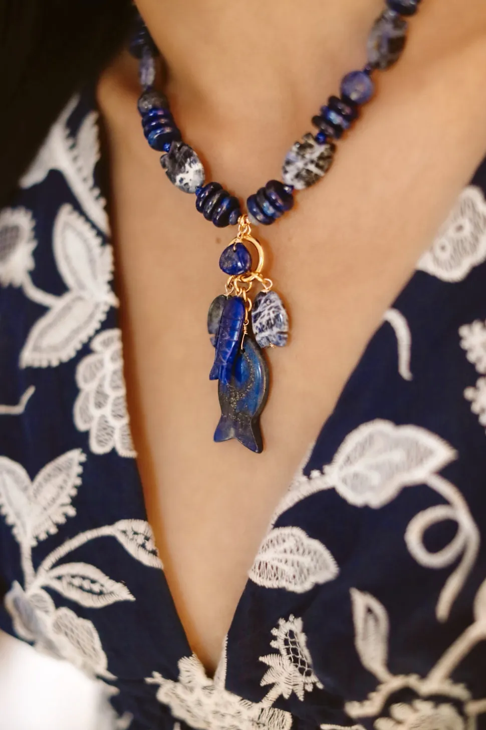 Navy Necklace