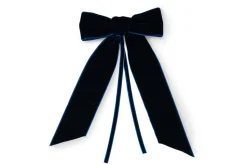 Navy Velvet Napkin Bows, Set of 4