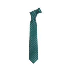 Neck Tie in Hunter Green Geo
