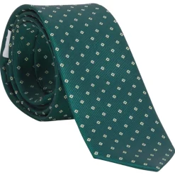 Neck Tie in Hunter Green Geo