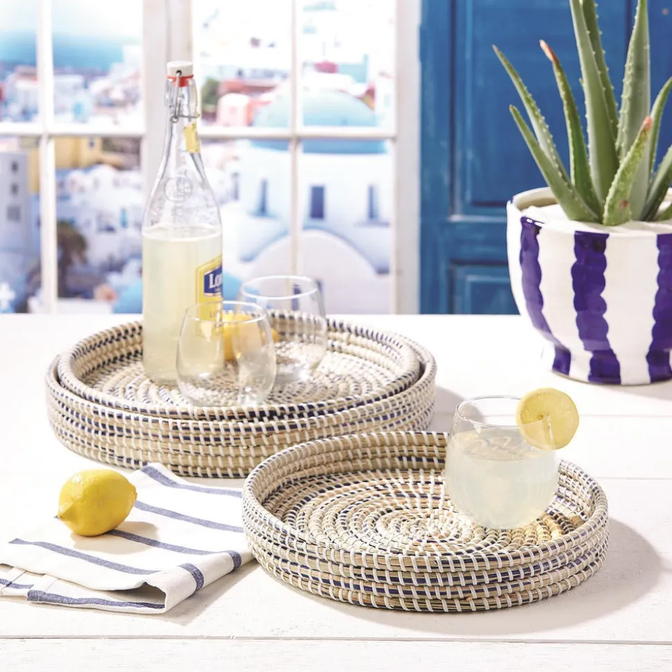 Nested Woven Tray, Set of 6