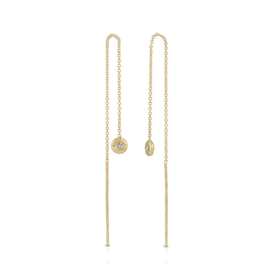 Nesting Gem Drop Earrings in Diamond