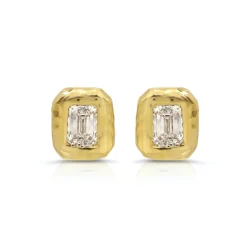 Nesting Gem Studs in Emerald Cut