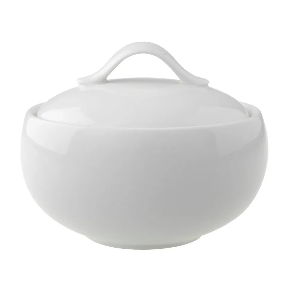 New Cottage Basic Covered Sugar in White