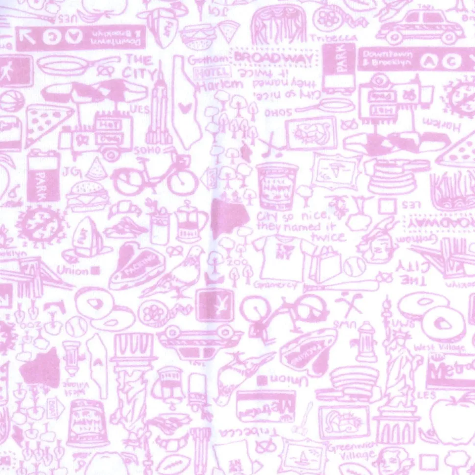 New York City Two Piece Kids Pajamas in Pink