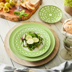 Newport Green Canapé Plates Boxed, Set of 4