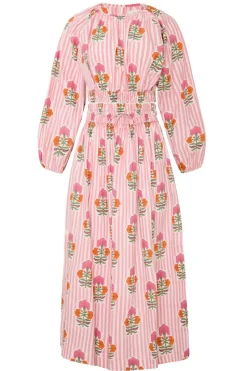 Newport Top in Pink & Orange Flower
