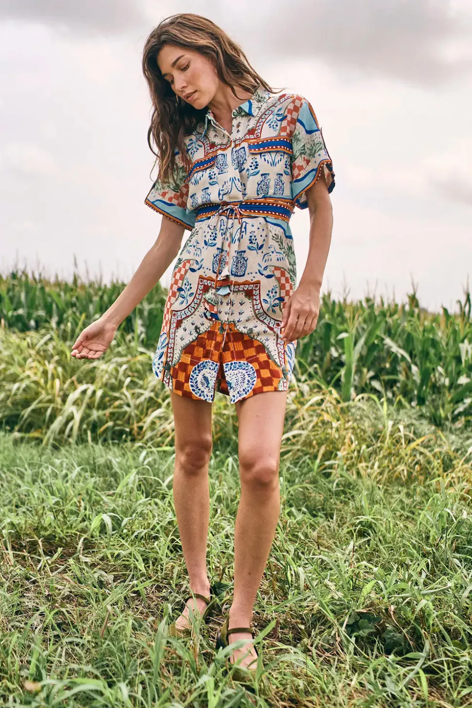 Nicole Dress in Sundance Tile
