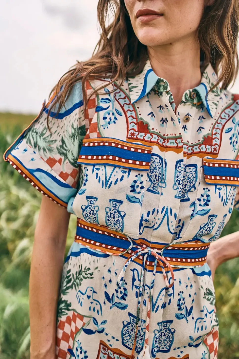 Nicole Dress in Sundance Tile