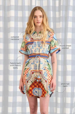 Nicole Dress in Sundance Tile