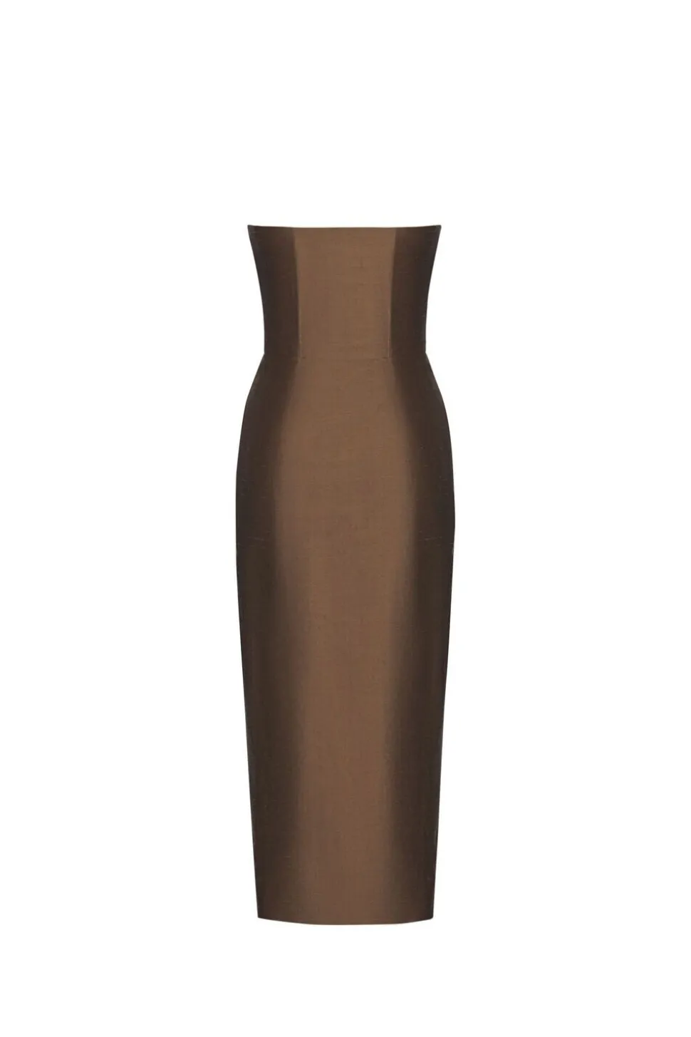 Nikki SIlk Draped Dress in Brown
