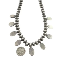 Nine Stone Blue Gem Necklace