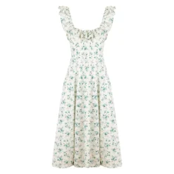 Noemi Dress in Blue & Green Floral