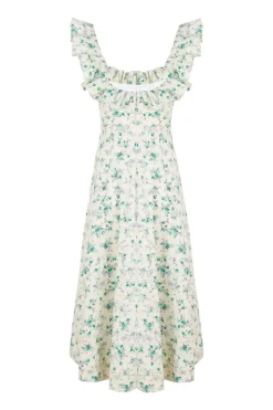 Noemi Dress in Blue & Green Floral