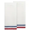 Normandy Tea Towels in Red, White, & Blue Stripes, Set of 2