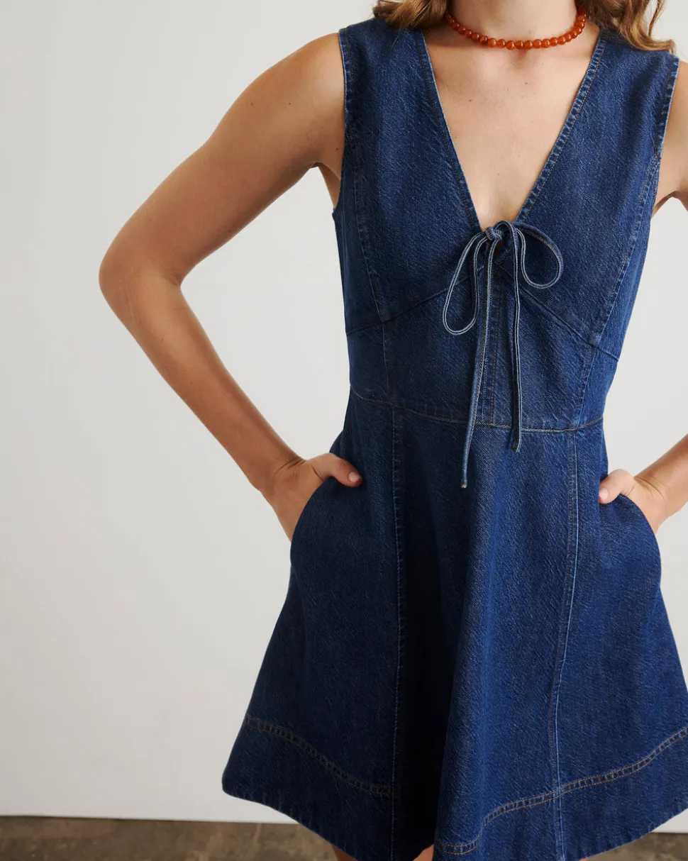 Nova Dress in Classic Indigo Blue