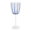 Nuovo Stripe Blue Wine Glass