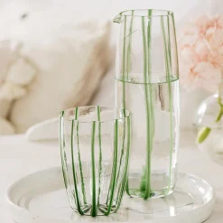 Nuovo Stripe Green Pitcher
