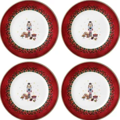 Nutcracker Salad / Dessert Plate, Set of 4