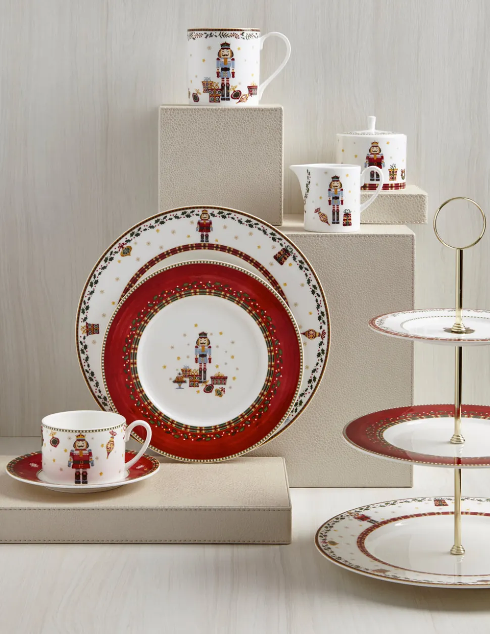 Nutcracker Salad / Dessert Plate, Set of 4