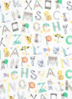 NYC Alphabet Soup Shawl Blanket