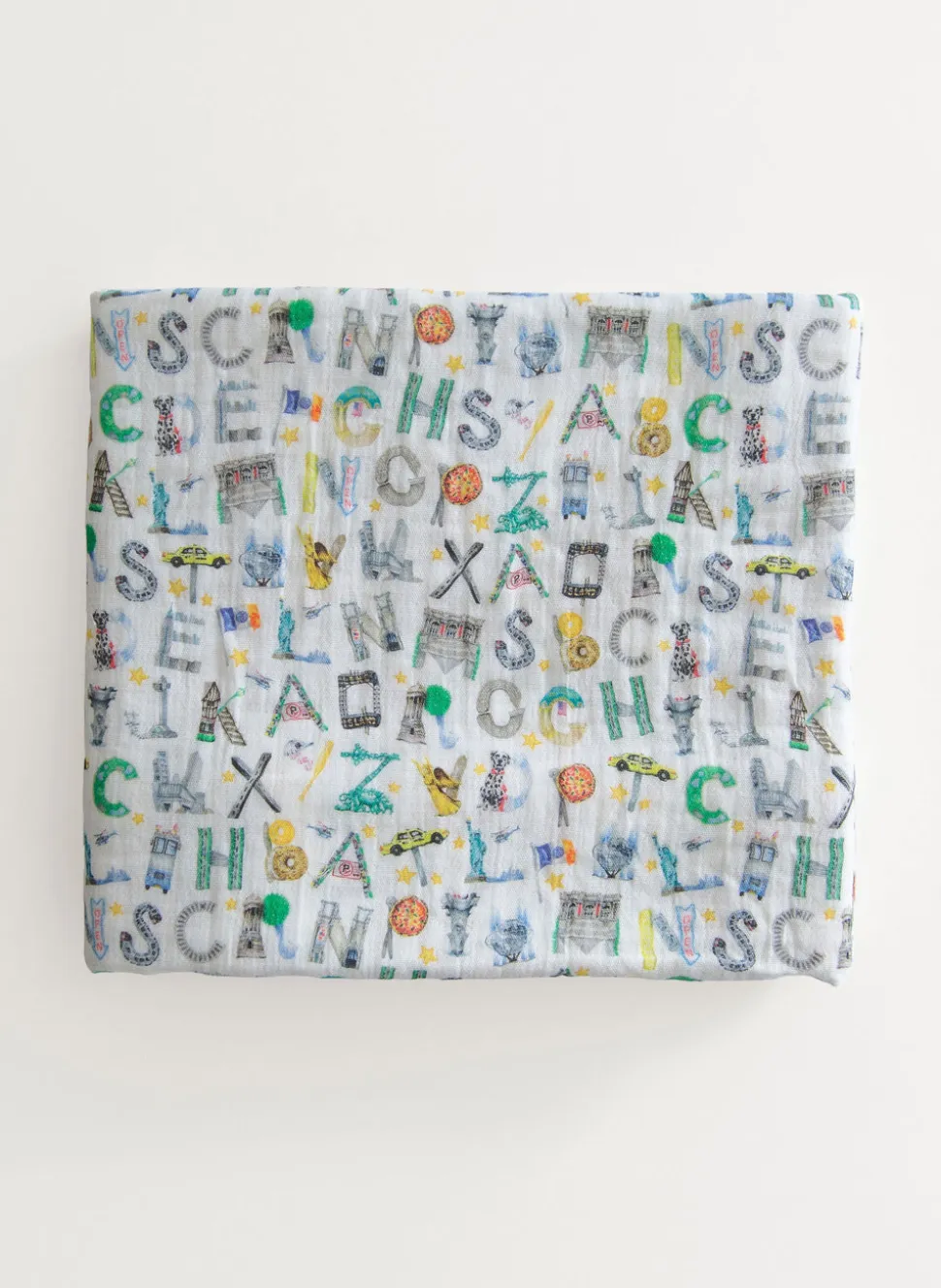 NYC Alphabet Soup Shawl Blanket