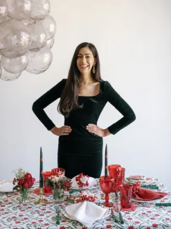 Nyla Velvet Dress in Dark Green