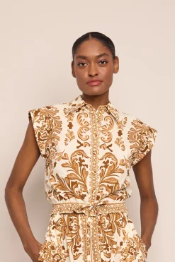 Octavia Top in Saltaire Brown