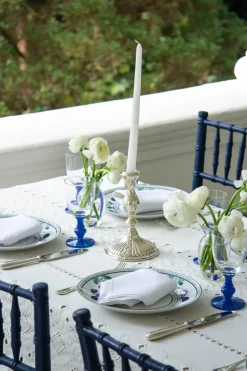 Ojete Rectangular Tablecloth in White
