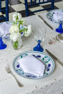 Ojete Rectangular Tablecloth in White