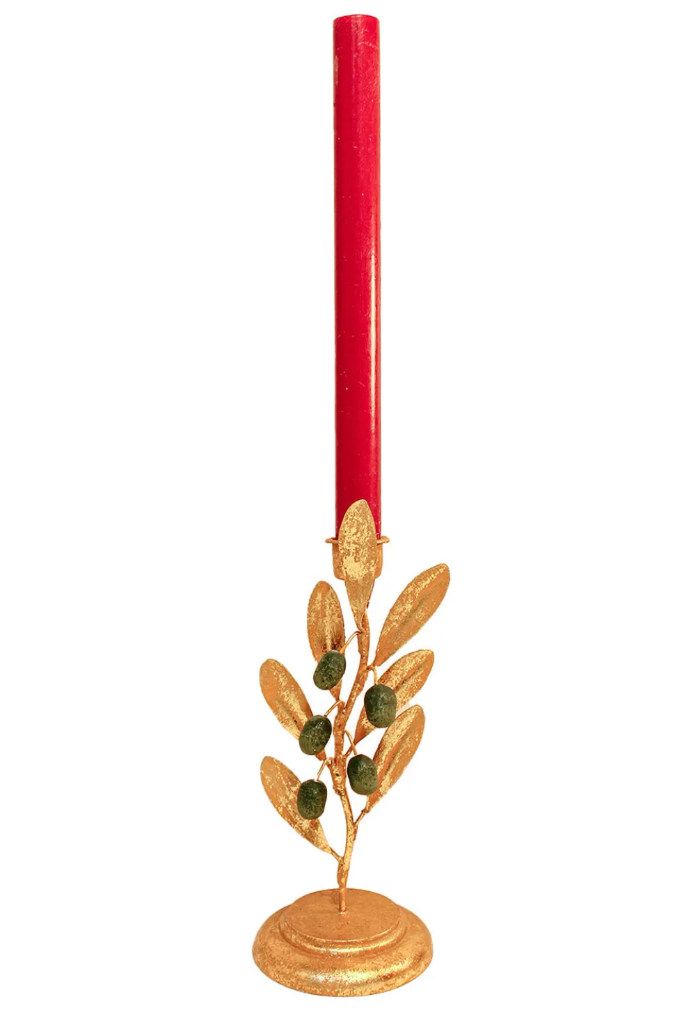 Olive Candle Holder in Gold