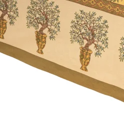 Olive Tree Tablecloth in Khaki & Blue