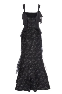 Olivia Dress in Black Flora
