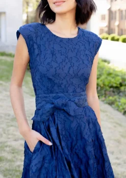 Olivia Dress in Navy Organza