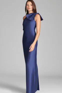 Olivia Gown in Washed Indigo