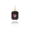 Onyx Ruby Heart Charm
