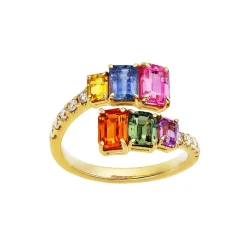 Orbit Multi-Colored Sapphire Ring