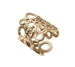 Orbit Napkin Ring in Gold, Set of 4