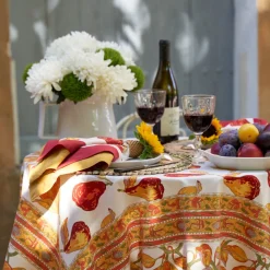 Orchard Pear Napkins in Burgundy, Set of 6