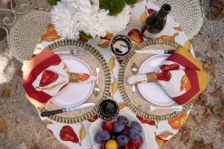 Orchard Pear Napkins in Burgundy, Set of 6