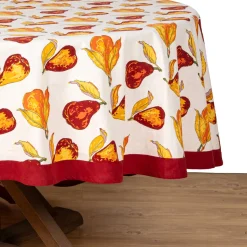 Orchard Pear Tablecloth in Burgundy